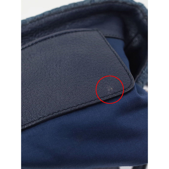 Miu Miu Matelasse Denim Crystal Handbag Blue Blue - Picture 6 of 9